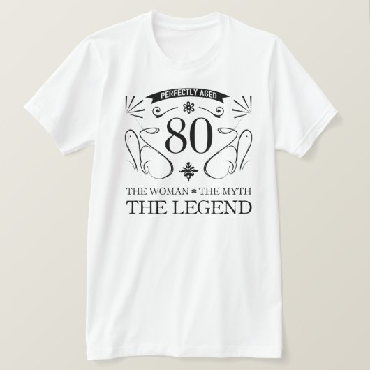T-shirt 80e anniversaire pour les femmes (Design devant)