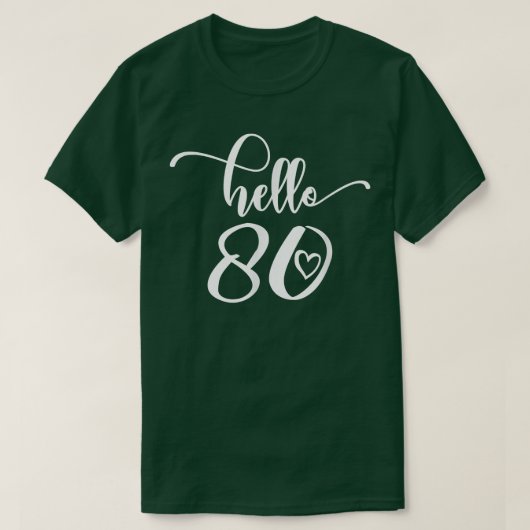 T-shirt 80e anniversaire pour les femmes, Bonjour 80, Quat (Design devant)