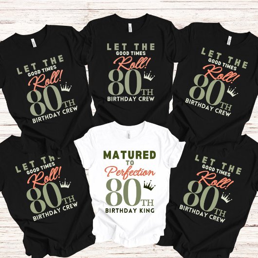 T-shirt 80e anniversaire Roi