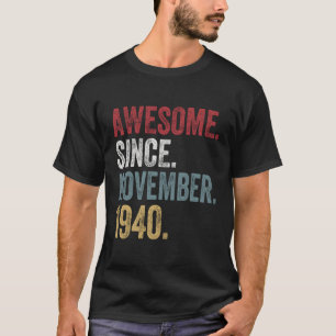 T-shirt 80E Anniversaire S Depuis Novembre 1940 80 Ans G