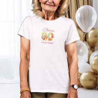 80e anniversaire Soeurs à 80 ans Floral Gold Numér