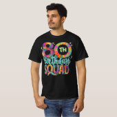 T-shirt 80e anniversaire Squad Tie Dye Colorful Anniversai (Devant entier)
