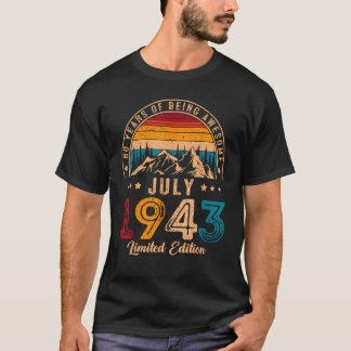 T-shirt 80e anniversaire stupéfiant depuis juillet 1943 80