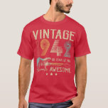 T-shirt 80e Birthday Womens Mens Vintage Awesome 1942 Gui<br><div class="desc">80th Birthday Womens Mens Vintage Awesome 1942 Guitar Lover.</div>