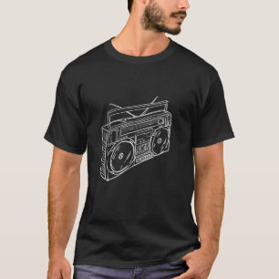 T-shirt 80s 90s Old School Music Hip hop Beatbox Boombox T