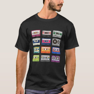 T-shirt 80s 90s Vintage cassettes musique
