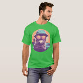 T-shirt 80s 90s Vintage Cat retro (Devant entier)