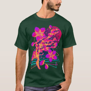 T-shirt 80s Art Sakura Flower Japon Rétro Vaporwave Cherry