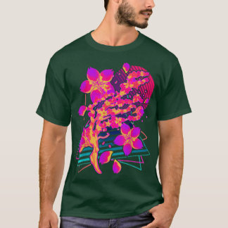 T-shirt 80s Art Sakura Flower Japon Rétro Vaporwave Cherry