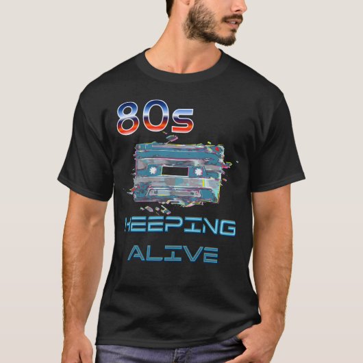 T-shirt 80's cassette keeping alive (Devant)