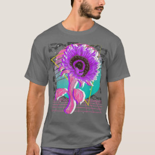 T-shirt 80s Fleur d'Art Blossom Rétro Vaporwave esthétique