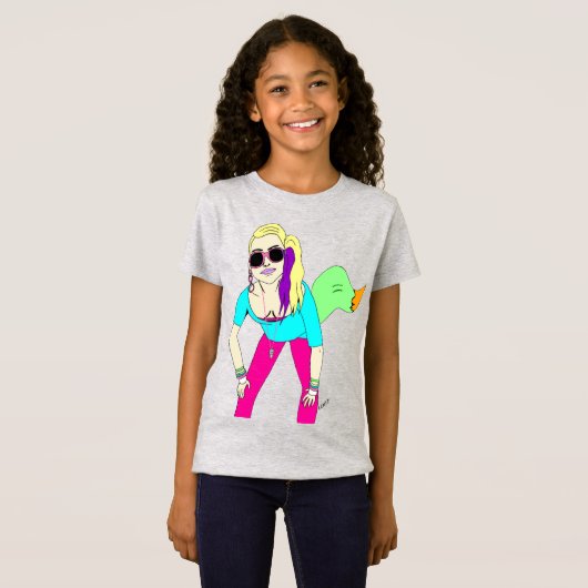 T-Shirt 80s foxy fille (Devant entier)