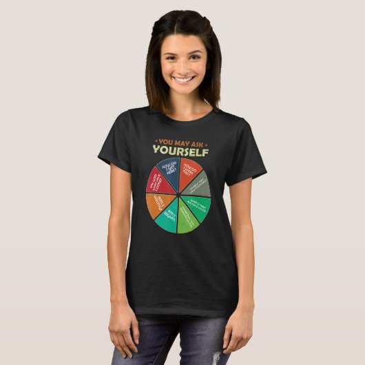 T-shirt 80's Music Retro Lyrics Pie Chart You May Ask Your (Devant entier)