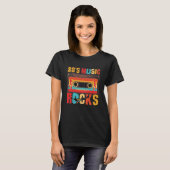 T-shirt 80s Music Rocks - Vintage Retro Distressed (Devant entier)