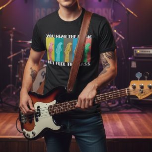 T-shirt 80s musique vintage basse guitare amour