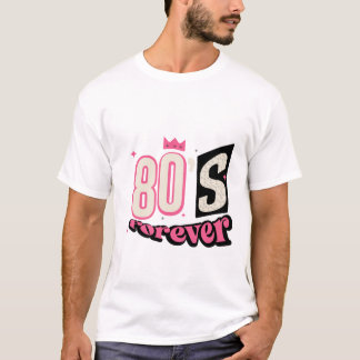 T-shirt 80s pour toujours la conception de texte