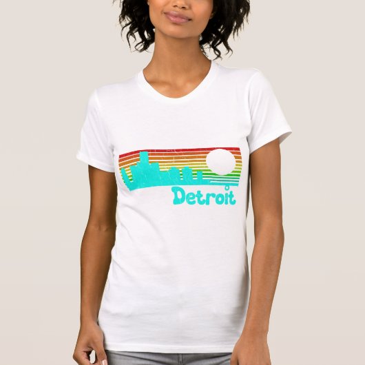 T-shirt 80s rétro Detroit vintage (Devant)