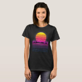 T-shirt 80s Retro Sunset Synthwave Synthwave (Devant entier)