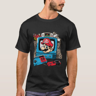 T-shirt 80s Retro Video Game NES Gaming Mario Style Logo!