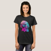 T-shirt 80s Retro with Poodle Aesthetic (Devant entier)