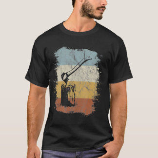 T-shirt 80s Retro Wood Chopping Vintage Ax Lumberjack 
