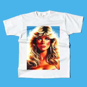 T-shirt 80s Rétrowave Blonde Girl