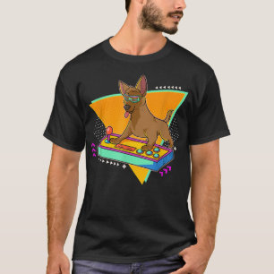 T-shirt 80s Swag 3D Joueur Chien Vidéo Joueur Joueur Joueu