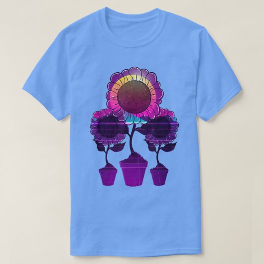 T-shirt 80s Synthwave Hippie Fleur de fleurs Vaporwave (Design devant)