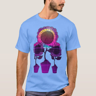T-shirt 80s Synthwave Hippie Fleur de fleurs Vaporwave