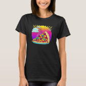 T-shirt 80s Synthwave Pizza with a Retro Aesthetic (Devant)