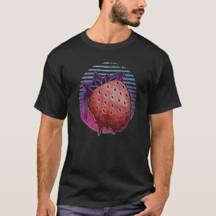 T-shirt 80s Synthwave Rouge Berry Fruit Rétro Vaporwave St