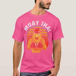 T-shirt 80S Thai Boxing Animal Pun Rooster Muay Thai