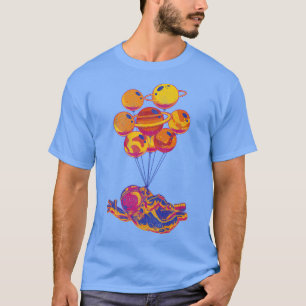 T-shirt 80s Vaporwave Art Espace extra-atmosphérique Planè