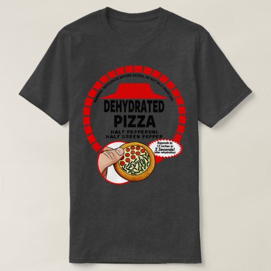 T-shirt 80s Voyage Retro Scifi Futuristic Pizza (Design devant)