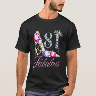 T-shirt 81 & Fabuleux 81 Ans 81e Anniversaire Diamond Crow