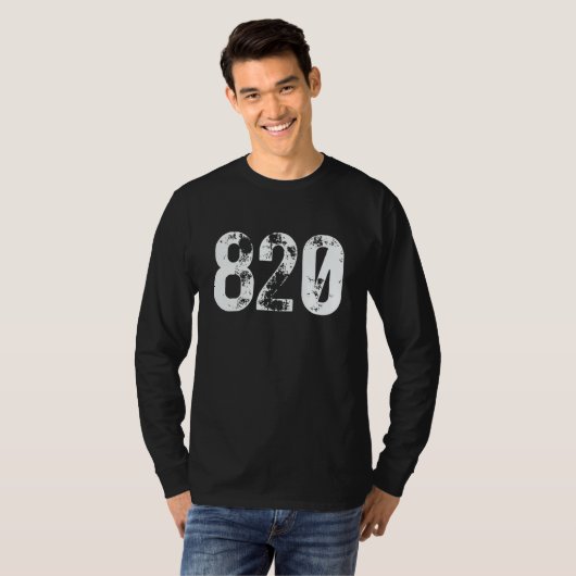 T-shirt 820 Area Code Oxnard CA Mobile Telephone Area Code (Devant entier)
