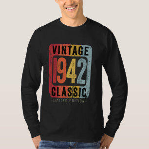 T-shirt 82 ans Vintage 1942 82e anniversaire Décoration