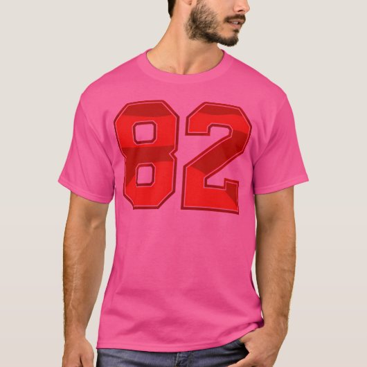 T-shirt 82 Red Sport Numéro (Devant)