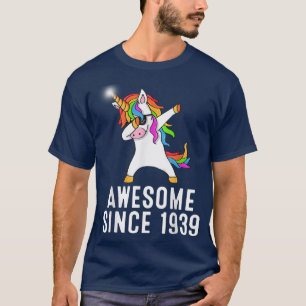 T-shirt 82e anniversaire, licorne dab, Awesome depuis 1939