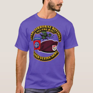 T-shirt 82e Div Beret Mass Tac Maroon 1 Recon Sqn 17e Ca