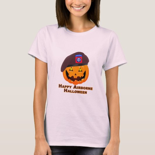 T-shirt 82e division aéroportée - Happy Airborne Halloween (Devant)