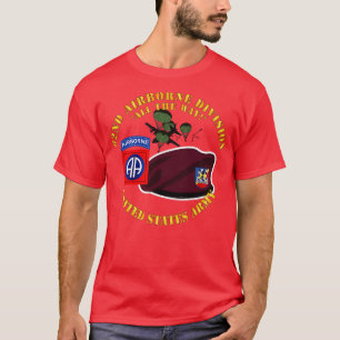 T-shirt 82e Division Beret Mass Tac Maroon 82e armée