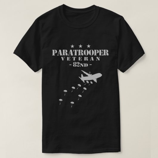 T-shirt 82e parachutiste vétéran aéroporté (Design devant)