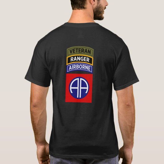 T-shirt 82nd Airborne Ranger Veteran Tab Patch (Dos)
