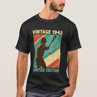 T-shirt 83 Years Old Gift Vintage 1942 Baseball Lover 83rd