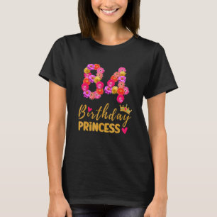 T-shirt 84 Anniversaire Princesse Flower Son My 84th B