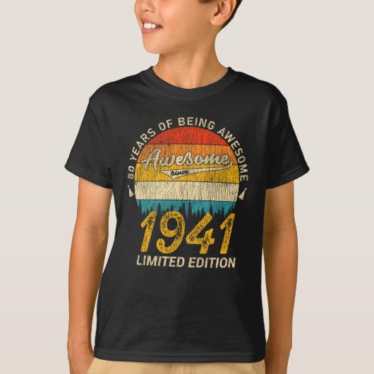 T-shirt 84 Ans 1941 Retro Magnifique 84e anniversaire Cade (Devant)