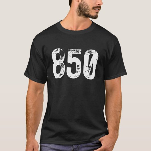 T-shirt 850 Area Code Tallahassee FL Mobile Telephone Area (Devant)