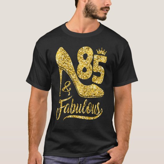 T-shirt 85 Ans 85 & Fabuleux 85e Anniversaire Couronne Sh (Devant)