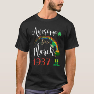 T-shirt 85 Ans Awesome Depuis Mars 1937 85e Anniversaire